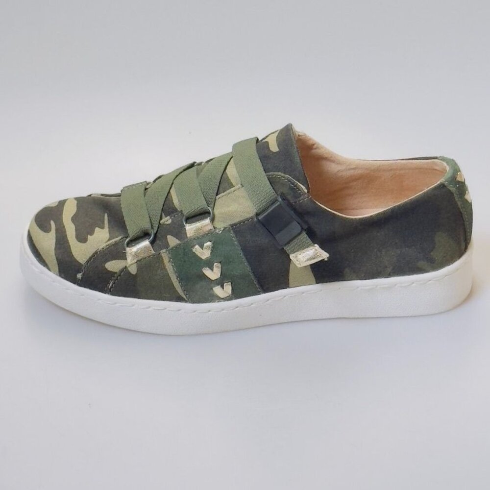 JACK ROGERS Womens Canvas Sneaker Athletic Shoes Slip-On Green Camouflage Size 8 - Picture 8 of 12